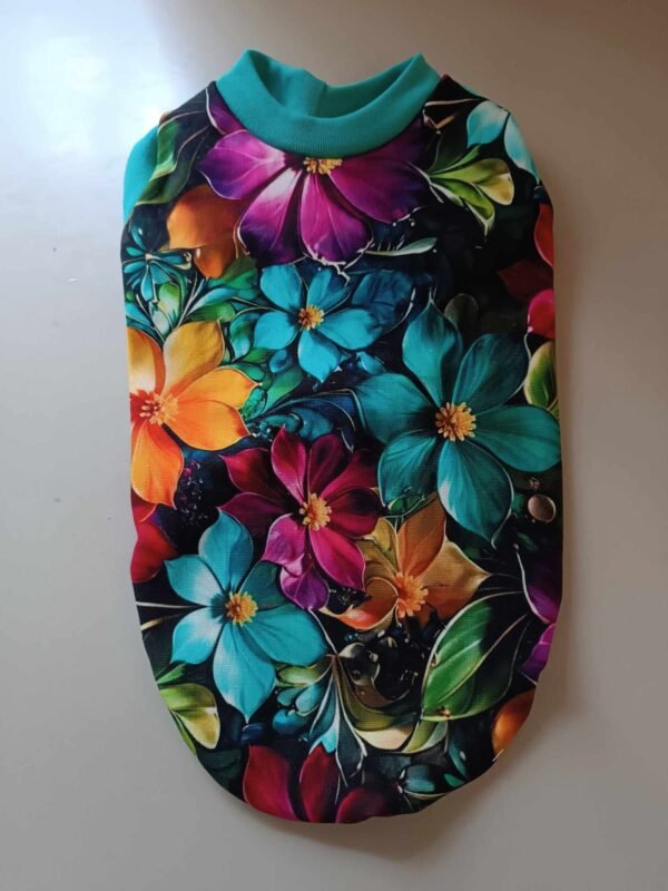 Памучна блузка с флорален 3D печат