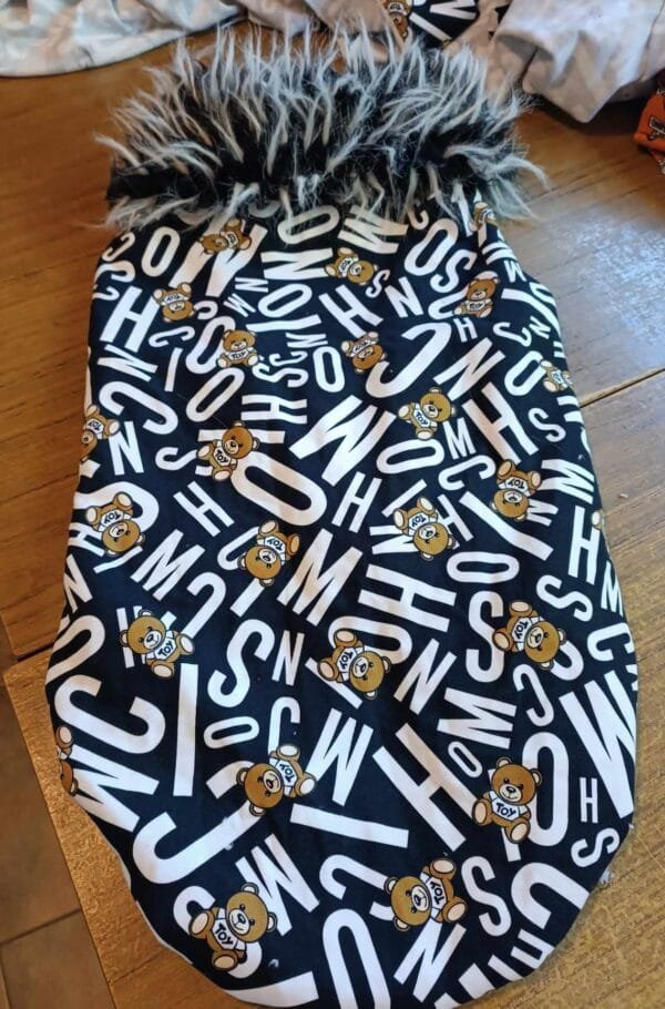 Палта с яка от еко косъм за големи кучета