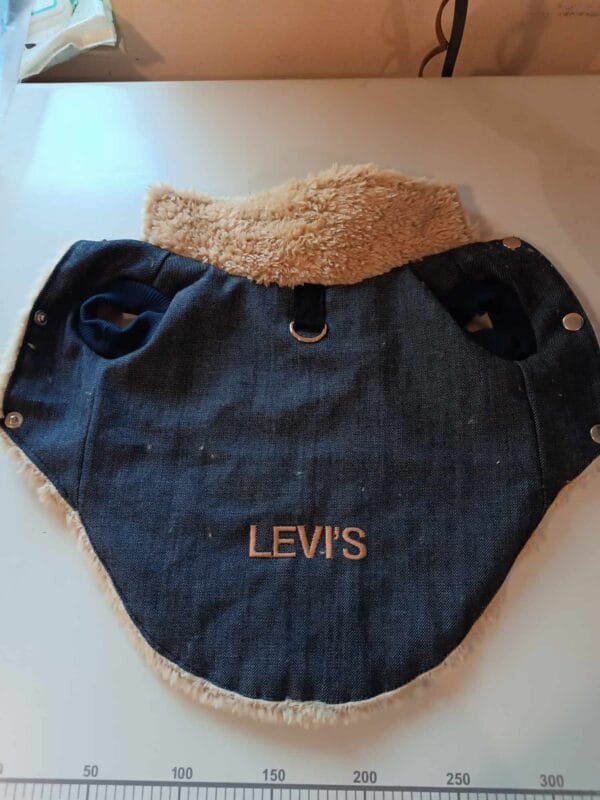 Дънково палто с мека яка