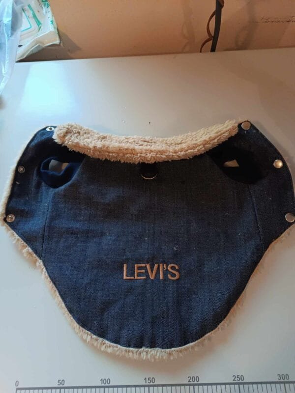 Дънково палто с мека яка