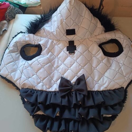 Палто с волани от шушляков плат