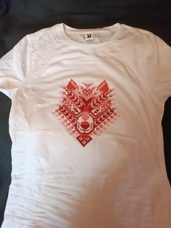 Дамски памучни тениски , кръстат бод