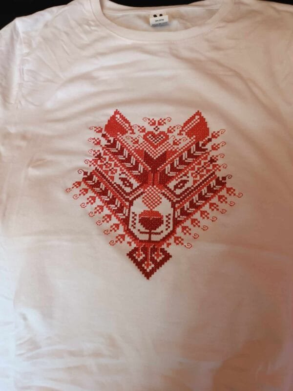 Дамски памучни тениски , кръстат бод