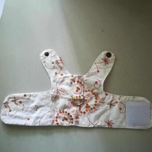 Джинсов нагръдник с пайети