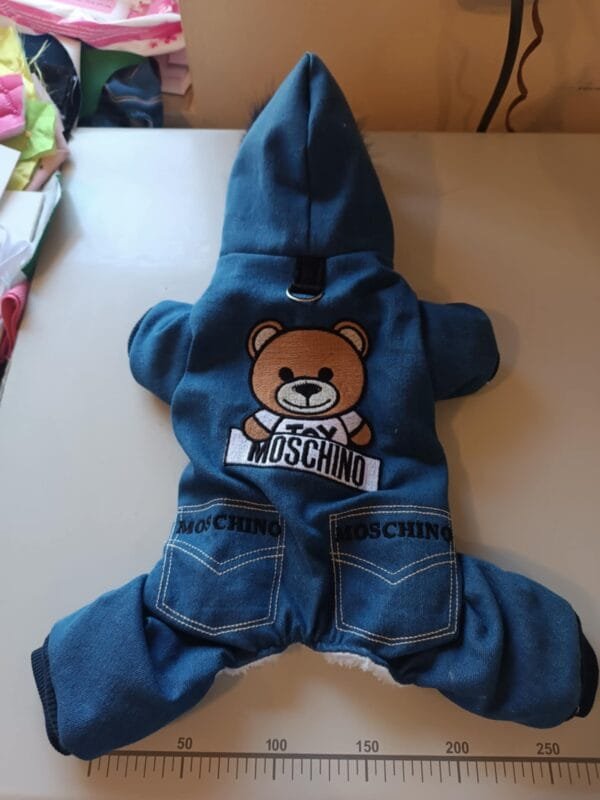 Дънков гащеризон с машинна бродерия